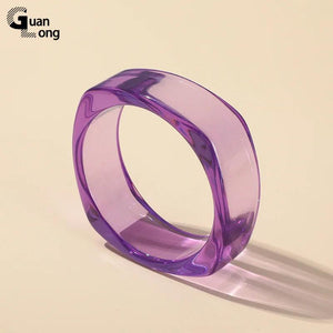 Geometric Resin Bangle Bracelet Vintage Jewelry