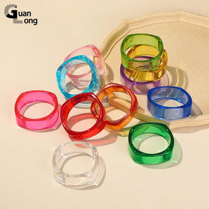 Geometric Resin Bangle Bracelet Vintage Jewelry