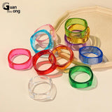 Geometric Resin Bangle Bracelet Vintage Jewelry