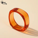 Geometric Resin Bangle Bracelet Vintage Jewelry