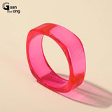 Geometric Resin Bangle Bracelet Vintage Jewelry