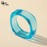 Geometric Resin Bangle Bracelet Vintage Jewelry