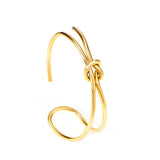 Knot Shape Bangle Stainless Steel Cuff Bracelet Gift