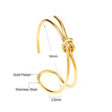 Knot Shape Bangle Stainless Steel Cuff Bracelet Gift