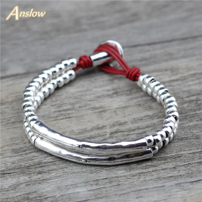 Anslow Vintage Beads Charm Bracelets For Women Men Christmas Gift