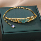 Enamel Evil Eye Bracelet Hollow Cross BFF Lucky Gift