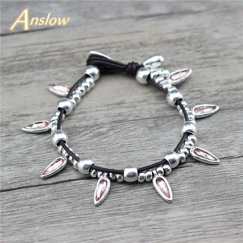 Anslow Crystal Women Charms Bracelet DIY Christmas Gift