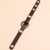 Handcraft Brown Leather Bracelets Unisex Casual Wristbands