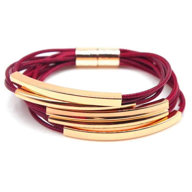 Leather Bracelet Women Charm Bangle Wrist Bracelet Christmas Gift