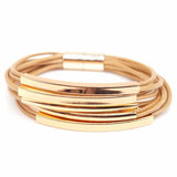 Leather Bracelet Women Charm Bangle Wrist Bracelet Christmas Gift
