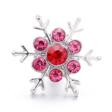 Snowflake Crystal 18mm Snap Button for Bracelet