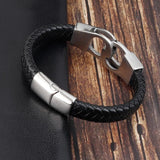 Stainless Steel Double Ring Bracelet Charm Bangle