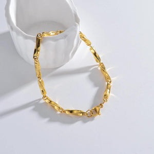 UZone Punk Bracelet Stainless Steel Couple Bracelets for Men Bangle Chain