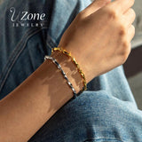 UZone Punk Bracelet Stainless Steel Couple Bracelets for Men Bangle Chain