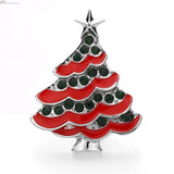 Christmas Tree Crystal Snap Button Jewelry For Snap Bracelet