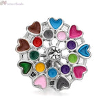 Christmas Tree Crystal Snap Button Jewelry For Snap Bracelet