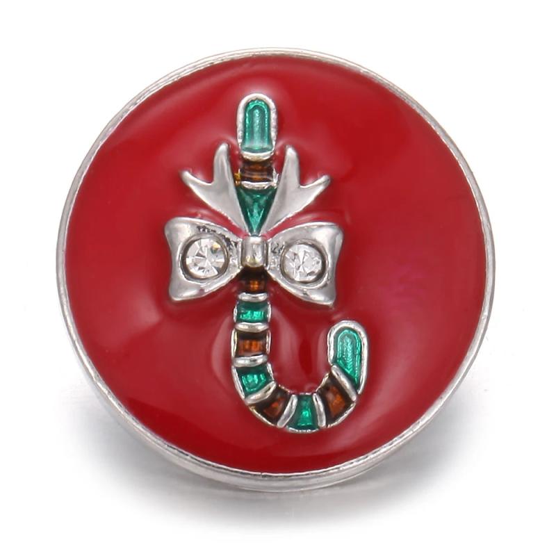 5pcs Christmas Snap Jewelry Santa Snowflake Metal Snap Buttons