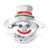 5pcs Christmas Snap Jewelry Santa Snowflake Metal Snap Buttons