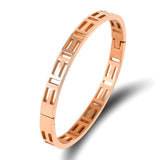 Geometric Hollow Square Bangle For Women Bracelet Stainless Steel Bangles
