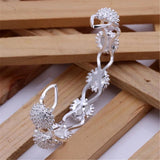 100% 925 Silver Fireworks Bangles Cuff Bracelets for Women