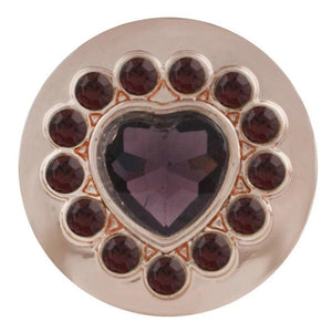 Love Flower Christmas Tree Crystal Gemstone Snap Button