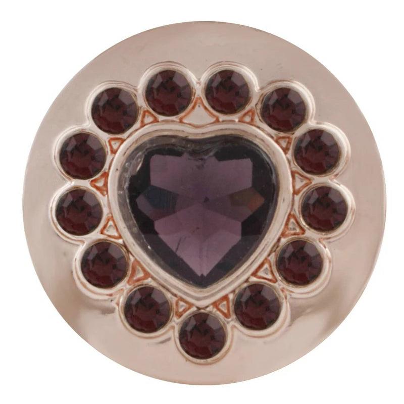 Love Flower Christmas Tree Crystal Gemstone Snap Button