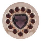Love Flower Christmas Tree Crystal Gemstone Snap Button