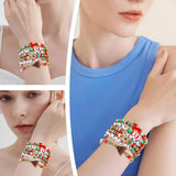 Boho Polymer Clay Bracelet Kit for Women Girls, Elastic Soft Beaded Bracelet