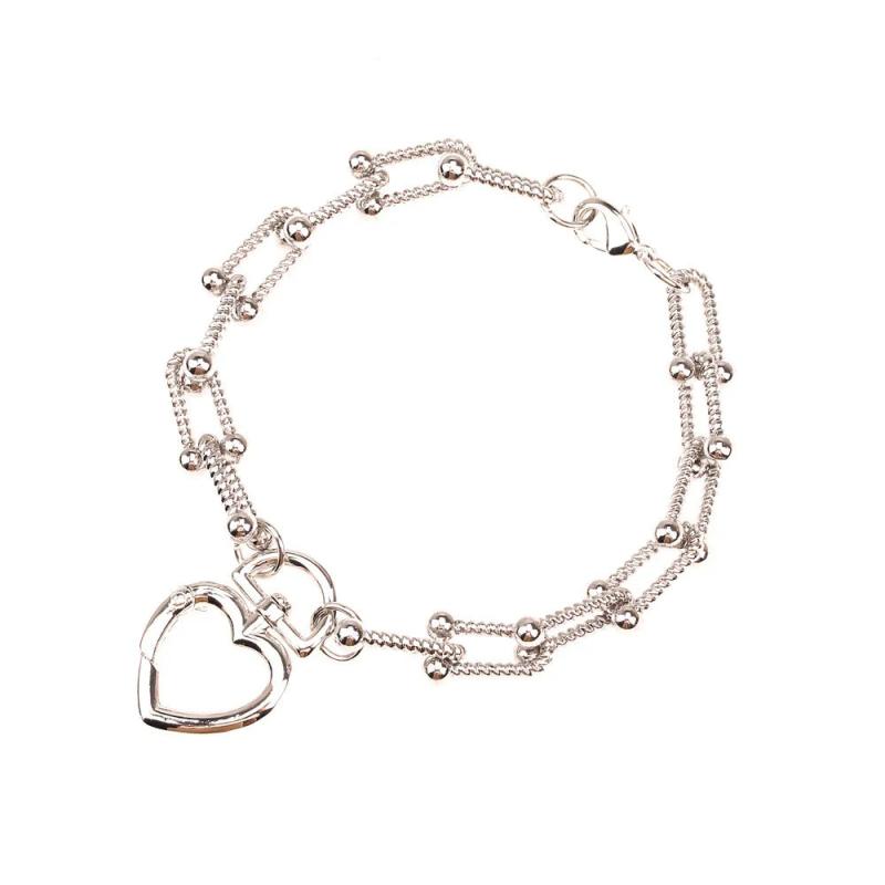 Hip Hop Punk 2 U-shape Spiral Charm Bracelets Men Women