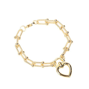 Hip Hop Punk 2 U-shape Spiral Charm Bracelets Men Women