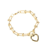 Hip Hop Punk 2 U-shape Spiral Charm Bracelets Men Women