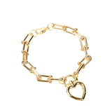 Hip Hop Punk 2 U-shape Spiral Charm Bracelets Men Women