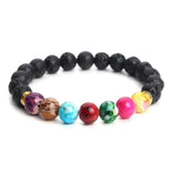 Dorp Natural Stone Beads Bracelets 7 Chakra Yoga Buddha Player Bracelet