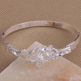 Silver Plated Charm Bracelet Anthogram Bangle Christmas Gift