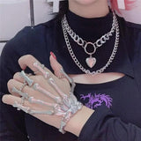 Gothic Punk Skull Finger Bracelets for Women