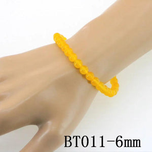 Natural Stone Topazs Crystal Bead Bracelet 6-12mm Round