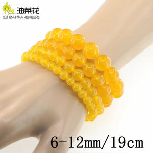 Natural Stone Topazs Crystal Bead Bracelet 6-12mm Round