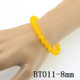 Natural Stone Topazs Crystal Bead Bracelet 6-12mm Round