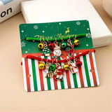 Christmas Bracelet Set For Women Santa Snowman Elk Xmas Tree Pendant Charm