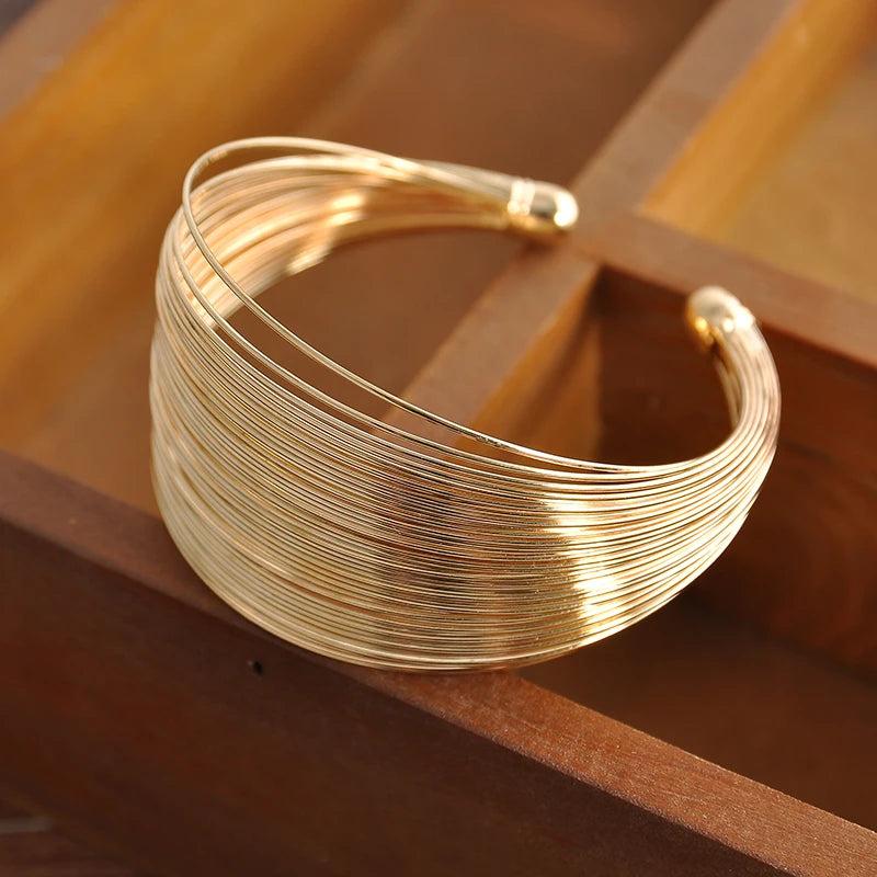 Geometric Bracelet for Women Open Cuff Bangle Jewelry