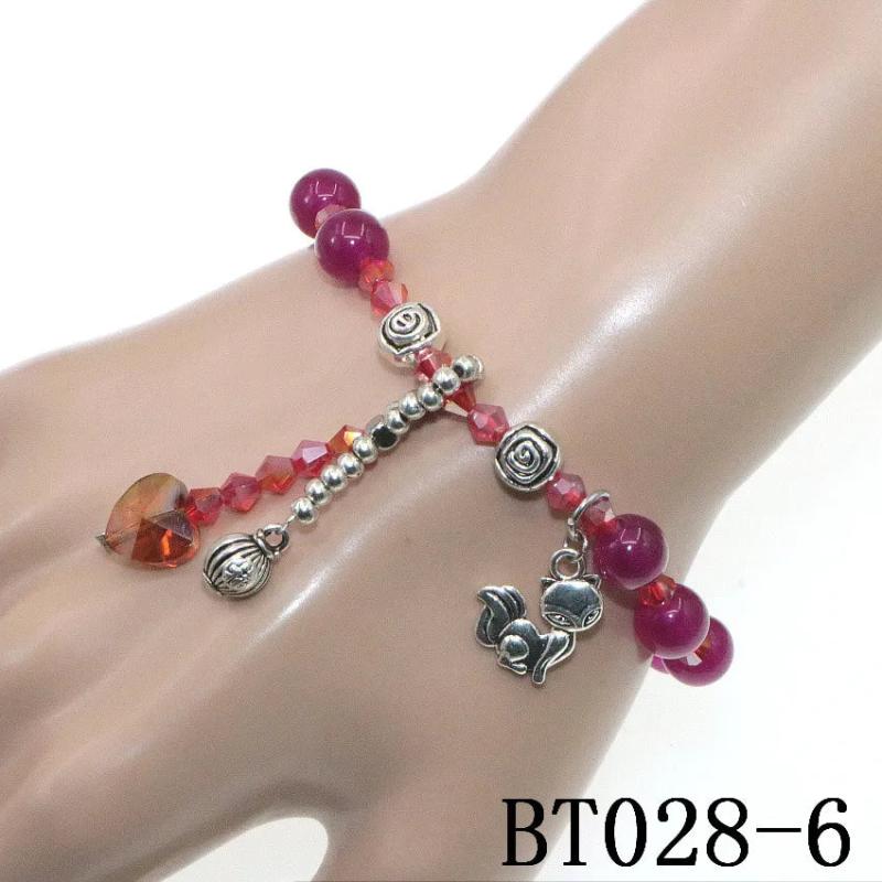Opal Topazs Aquamarines Jades Bracelet Alloy Pendant