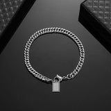 Men's Stainless Steel Bracelet Silver Link Wheat Double Chain