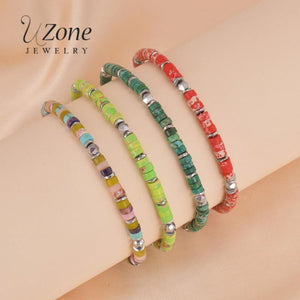 UZone Beaded Chain Vintage Bracelet Stainless Steel Jewelry Gift
