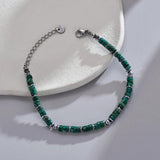 UZone Beaded Chain Vintage Bracelet Stainless Steel Jewelry Gift