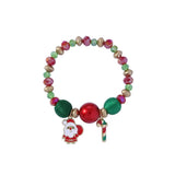 Christmas Tree Bracelet Santa Claus Pendant Bangle Xmas Snowflake Charm Jewelry