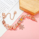 Snowflake Pendant Charm Bracelet Christmas Bangle Jewelry
