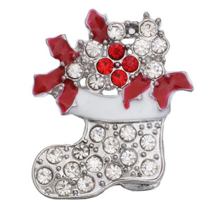 6pcs Crystal Metal Snap Buttons Christmas Gift 18mm DIY Bracelet