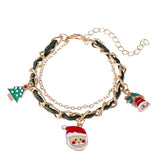 Christmas Snowman Bell Bracelet Set Men's Friendship Gift