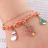 Christmas Snowman Bell Bracelet Set Men's Friendship Gift