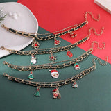 Christmas Snowman Bell Bracelet Set Men's Friendship Gift